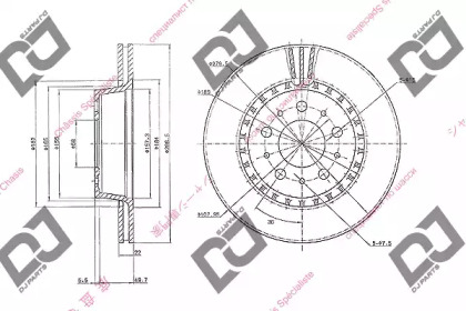 Тормозной диск DJ PARTS BD1827